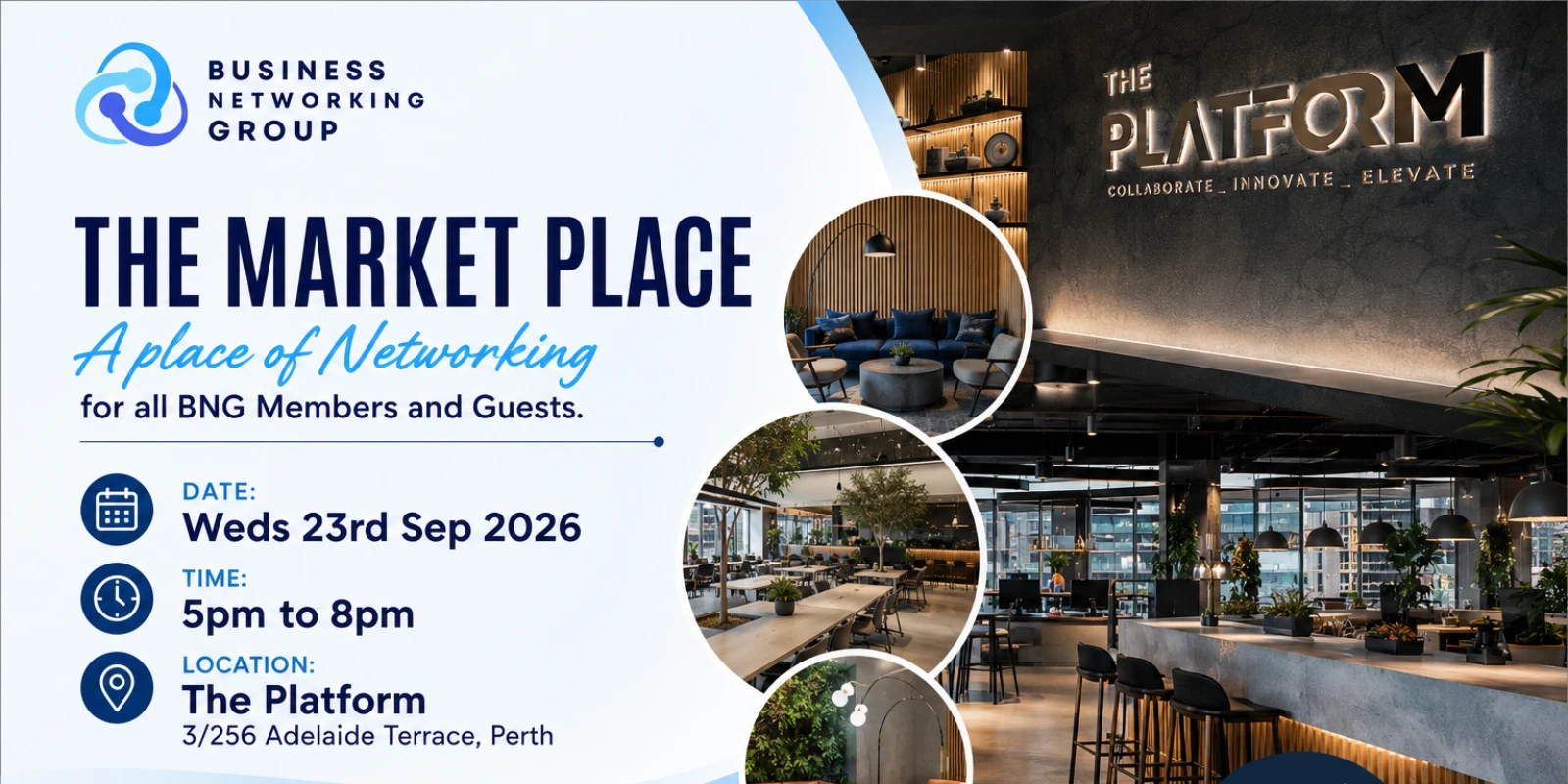 BNG - The Market Place Affaire - Weds 23rd Sept 2026 banner