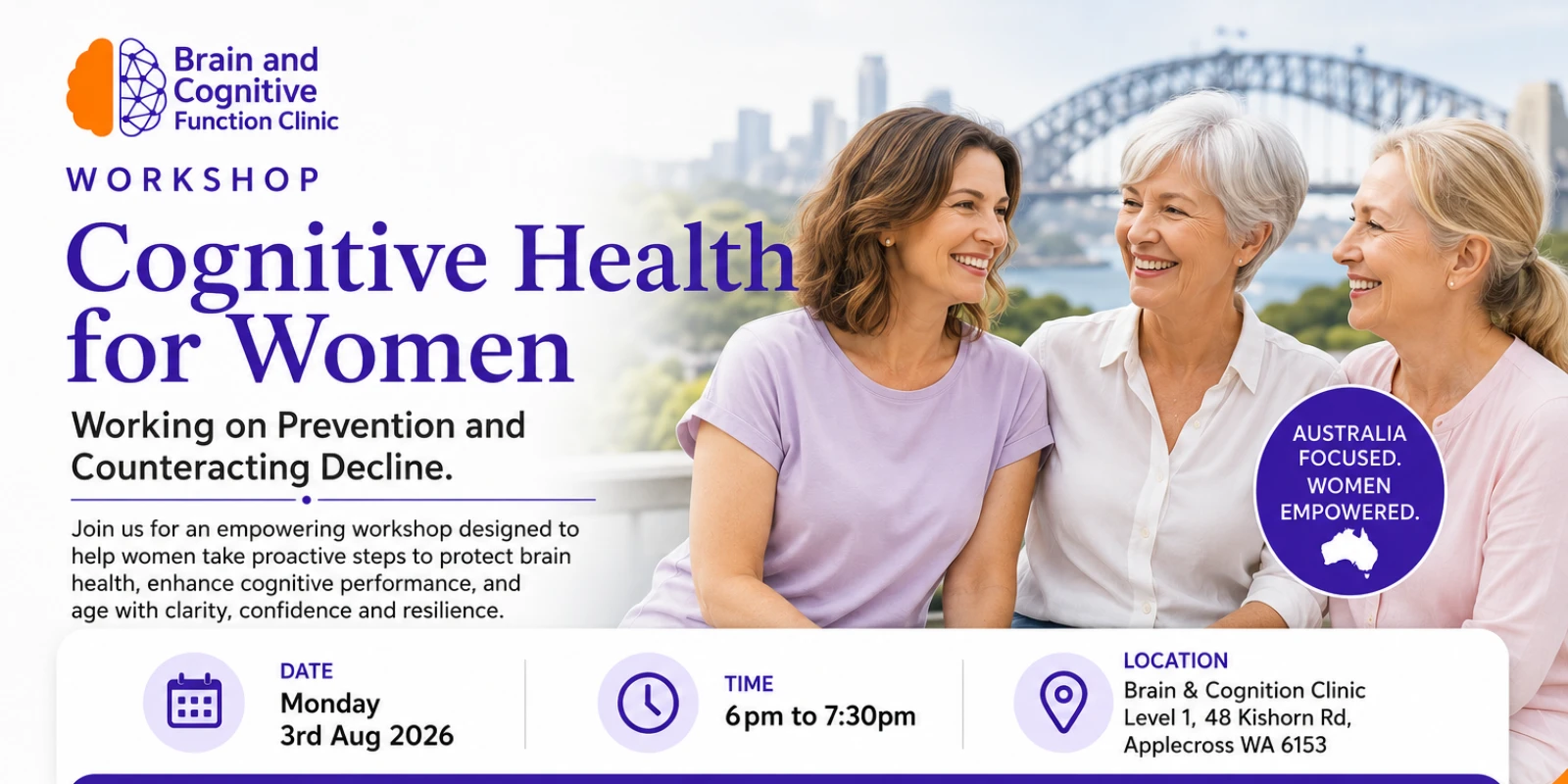 Cognitive Health for Women - Tackling Perimenopause and Menopause and Cognitive Changes banner