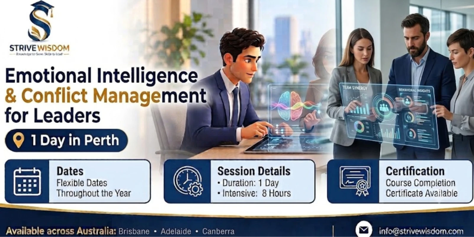 Emotional Intelligence & Conflict Management for Leaders – 1 Day in Perth banner